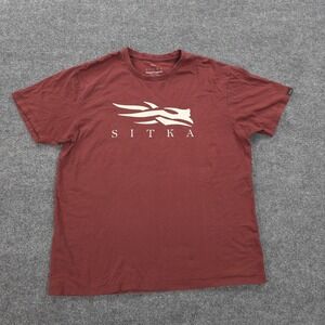 Sitka Shirt Mens XL Red Icon Pima Cotton Logo Graphic Hunting Outdoors Hike Tee